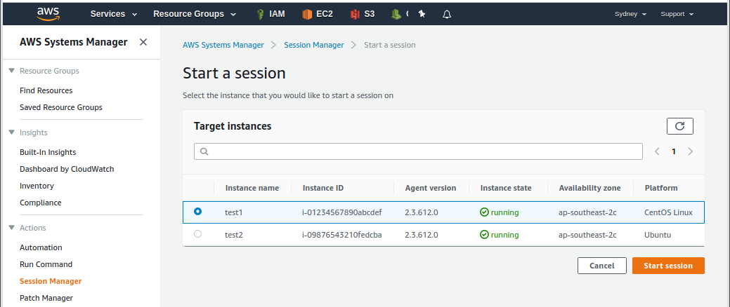 ssm session manager ssm session manager